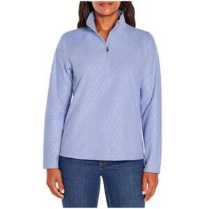 Eddie Bauer Women's Long Sleeve Polar Fleece Quarter Zip Pullover Large L